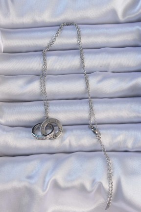 316l çelik Gümüş Renk Zirkon Taşlı Kolye 316l çelik Gümüş Renk Zirkon Taşlı Kolye