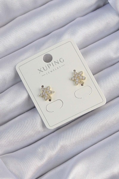 Xuping Gold Renk Zirkon Taşlı Yaprak Küpe Xuping Gold Renk Zirkon Taşlı Yaprak Küpe