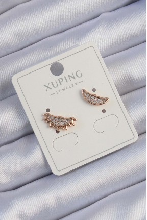 Xuping Rose Renk Zirkon Taşlı Ay Ve Güneş Tasarımlı Küpe Xuping Rose Renk Zirkon Taşlı Ay Ve Güneş Tasarımlı Küpe