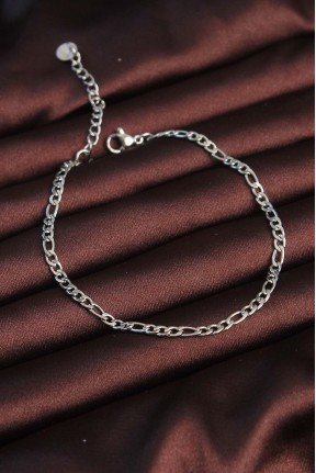 316l çelik Gümüş Renk Kuş Gözü Erkek Zincir Bileklik