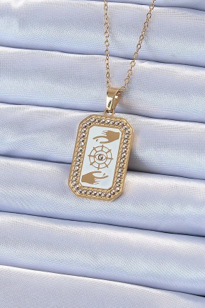 316l çelik Zincir Altın Renk Mineli Zirkon Taşlı Göz Figür Tarot Kolye 316l çelik Zincir Altın Renk Mineli Zirkon Taşlı Göz Figür Tarot Kolye