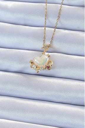 316l çelik Zincir Altın Renk Zirkon Taşlı Gezegen Görünümlü Kalp Kolye 316l çelik Zincir Altın Renk Zirkon Taşlı Gezegen Görünümlü Kalp Kolye