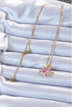 316l çelik Zincir Altın Renk Pembe Zirkon Taşlı Satürn Görünümlü Kalp Kolye 316l çelik Zincir Altın Renk Pembe Zirkon Taşlı Satürn Görünümlü Kalp Kolye