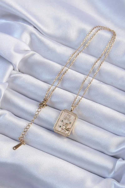 316l çelik Zincir Altın Renk Zirkon Taşlı Aslan Figürlü Tarot Kolye 316l çelik Zincir Altın Renk Zirkon Taşlı Aslan Figürlü Tarot Kolye