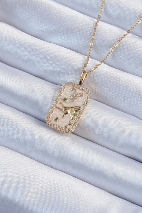 316l çelik Zincir Altın Renk Zirkon Taşlı Boğa Figürlü Tarot Kolye 316l çelik Zincir Altın Renk Zirkon Taşlı Boğa Figürlü Tarot Kolye