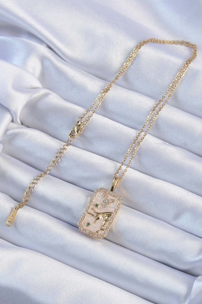 316l çelik Zincir Altın Renk Zirkon Taşlı Boğa Figürlü Tarot Kolye 316l çelik Zincir Altın Renk Zirkon Taşlı Boğa Figürlü Tarot Kolye