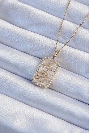 316l çelik Zincir Altın Renk Zirkon Taşlı çerçeveli Tarot Kolye 316l çelik Zincir Altın Renk Zirkon Taşlı çerçeveli Tarot Kolye