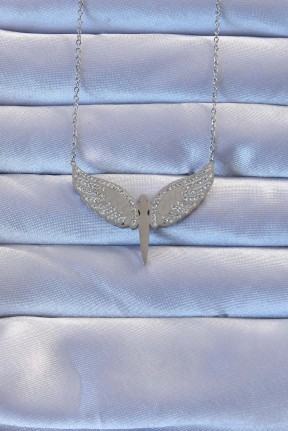 316l çelik Gümüş Renk Zirkon Taşlı Mikail Kolye 316l çelik Gümüş Renk Zirkon Taşlı Mikail Kolye