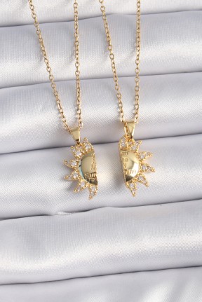 316l çelik Gold Renk Zirkon Taşlı Güneş Model İşleme Yazı Detay Arkadaş Kolyesi 316l çelik Gold Renk Zirkon Taşlı Güneş Model İşleme Yazı Detay Arkadaş Kolyesi