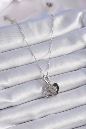 316l çelik Gümüş Renk Zirkon Taşlı Sonsuzluk Kalp Figür Charm Model Kadın Kolye 316l çelik Gümüş Renk Zirkon Taşlı Sonsuzluk Kalp Figür Charm Model Kadın Kolye