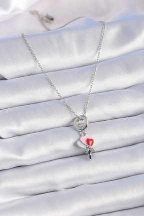 316l çelik Gümüş Renk Renkli Kalp Figür Charm Model Kadın Kolye 316l çelik Gümüş Renk Renkli Kalp Figür Charm Model Kadın Kolye