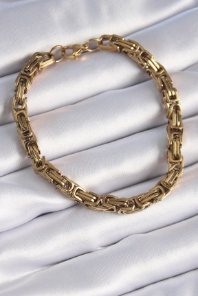 316l çelik Gold Renk Kral Zincir Model Erkek Bileklik 316l çelik Gold Renk Kral Zincir Model Erkek Bileklik