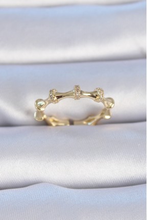 Pirinç Gold Renk Zirkon Taşlı Kadın Yüzük Pirinç Gold Renk Zirkon Taşlı Kadın Yüzük