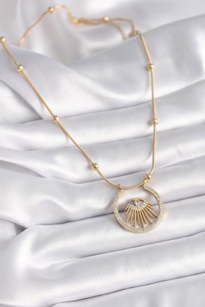 316l çelik Gold Renk Zirkon Taşlı Göz Model Kadın Kolye 316l çelik Gold Renk Zirkon Taşlı Göz Model Kadın Kolye