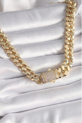 Pirinç Gold Renk Vip Exclusive Seri Gurmet Model Kadın Kolye Pirinç Gold Renk Vip Exclusive Seri Gurmet Model Kadın Kolye