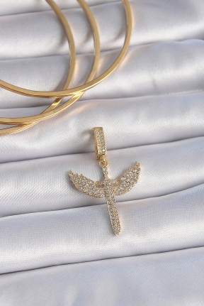 Pirinç Gold Renk Zirkon Taşlı Mikail Model Ajda Charm Pirinç Gold Renk Zirkon Taşlı Mikail Model Ajda Charm