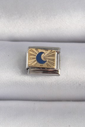316l çelik Gümüş Renk Gold Hilal İşlemeli Nomination Charm 316l çelik Gümüş Renk Gold Hilal İşlemeli Nomination Charm