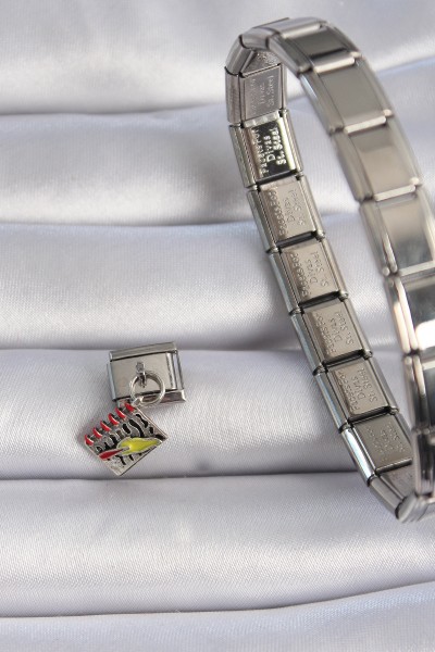 316l çelik Gümüş Renk Sallantı Defter Figür Nomination Charm 316l çelik Gümüş Renk Sallantı Defter Figür Nomination Charm