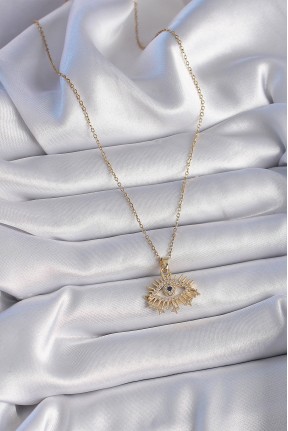 316l çelik Gold Renk Zincir Zirkon Taşlı Göz Figür Kadın Kolye 316l çelik Gold Renk Zincir Zirkon Taşlı Göz Figür Kadın Kolye