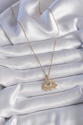 316l çelik Gold Renk Zincir Zirkon Taşlı Göz Figür Kadın Kolye 316l çelik Gold Renk Zincir Zirkon Taşlı Göz Figür Kadın Kolye