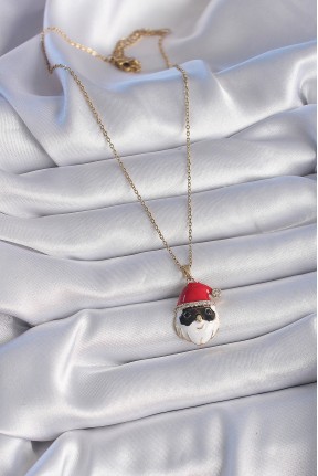 316l çelik Gold Renk Zincir Zirkon Taşlı Yılbaşı Temalı Noel Baba Figür Kadın Kolye 316l çelik Gold Renk Zincir Zirkon Taşlı Yılbaşı Temalı Noel Baba Figür Kadın Kolye
