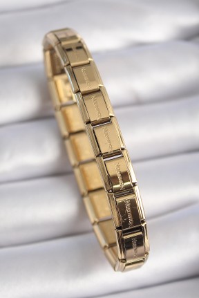 316l çelik Gold Renk Yazılı Nomination Charm Bileklik 316l çelik Gold Renk Yazılı Nomination Charm Bileklik
