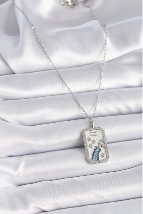 316l çelik Gümüş Renk Zincir Kova Burcu Zirkon Taşlı Kadın Kolye 316l çelik Gümüş Renk Zincir Kova Burcu Zirkon Taşlı Kadın Kolye