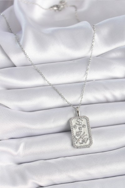 316l çelik Gümüş Renk Zincir Yengeç Burcu Zirkon Taşlı Kadın Kolye 316l çelik Gümüş Renk Zincir Yengeç Burcu Zirkon Taşlı Kadın Kolye