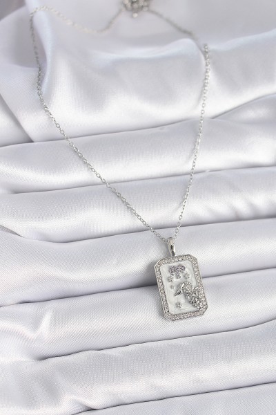 316l çelik Gümüş Renk Zincir Koç Burcu Zirkon Taşlı Kadın Kolye 316l çelik Gümüş Renk Zincir Koç Burcu Zirkon Taşlı Kadın Kolye