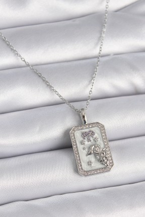 316l çelik Gümüş Renk Zincir Koç Burcu Zirkon Taşlı Kadın Kolye 316l çelik Gümüş Renk Zincir Koç Burcu Zirkon Taşlı Kadın Kolye