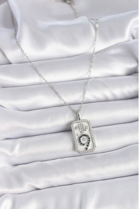 316l çelik Gümüş Renk Zincir Akrep Burcu Zirkon Taşlı Kadın Kolye 316l çelik Gümüş Renk Zincir Akrep Burcu Zirkon Taşlı Kadın Kolye