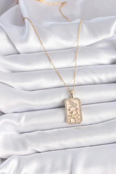 316l çelik Gold Renk Zincir Oğlak Burcu Zirkon Taşlı Kadın Kolye 316l çelik Gold Renk Zincir Oğlak Burcu Zirkon Taşlı Kadın Kolye