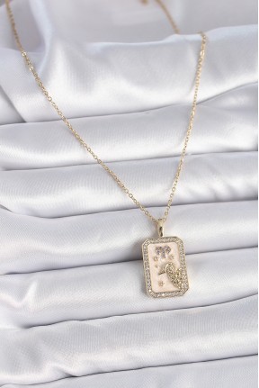 316l çelik Gold Renk Zincir Koç Burcu Zirkon Taşlı Kadın Kolye 316l çelik Gold Renk Zincir Koç Burcu Zirkon Taşlı Kadın Kolye
