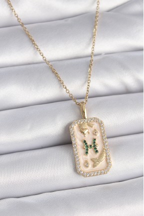 316l çelik Gold Renk Zincir Balık Burcu Zirkon Taşlı Kadın Kolye 316l çelik Gold Renk Zincir Balık Burcu Zirkon Taşlı Kadın Kolye