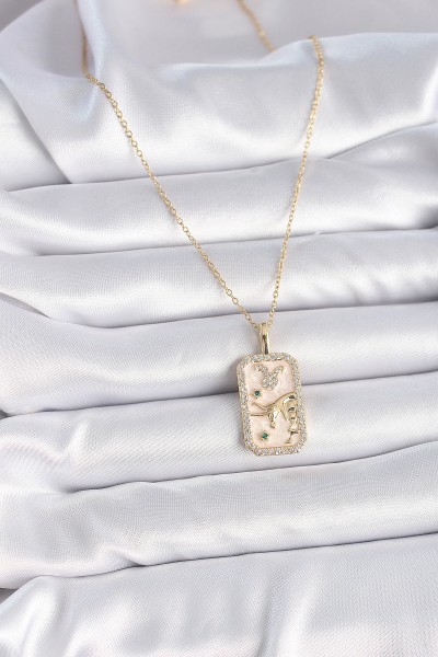 316l çelik Gold Renk Zincir Boğa Burcu Zirkon Taşlı Kadın Kolye 316l çelik Gold Renk Zincir Boğa Burcu Zirkon Taşlı Kadın Kolye