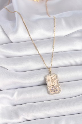 316l çelik Gold Renk Zincir Terazi Burcu Zirkon Taşlı Kadın Kolye 316l çelik Gold Renk Zincir Terazi Burcu Zirkon Taşlı Kadın Kolye