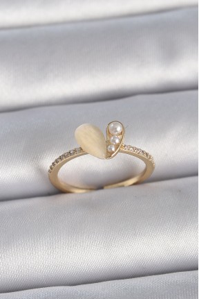 Pirinç Gümüş Renk Ayarlanabilir Zirkon Taşlı Beyaz Mineli Kalp Model Kadın Yüzük Pirinç Gümüş Renk Ayarlanabilir Zirkon Taşlı Beyaz Mineli Kalp Model Kadın Yüzük