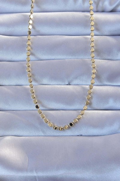 316l çelik Gold Renk 60 Cm Parçalı Ezme Kolye 316l çelik Gold Renk 60 Cm Parçalı Ezme Kolye