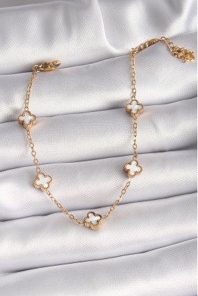 316l çelik Gold Renk Beyaz Baby Boy Yonca Model Kadın Bileklik 316l çelik Gold Renk Beyaz Baby Boy Yonca Model Kadın Bileklik