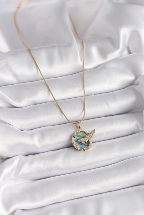 316l çelik Gold Renk Zincir Zirkon Taşlı Yusufçuk Model Kadın Kolye 316l çelik Gold Renk Zincir Zirkon Taşlı Yusufçuk Model Kadın Kolye