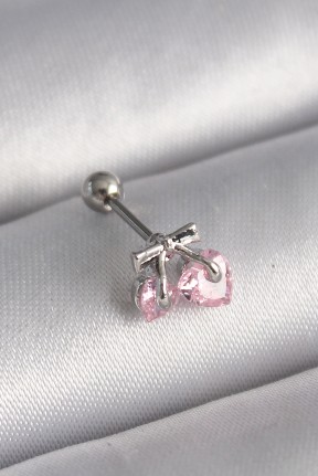 316l çelik Gümüş Renk Pembe Zirkon Taşlı Kalp Tragus Piercing 316l çelik Gümüş Renk Pembe Zirkon Taşlı Kalp Tragus Piercing