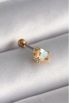316l çelik Gold Renk Zirkon Taşlı Kalp Tragus Piercing 316l çelik Gold Renk Zirkon Taşlı Kalp Tragus Piercing