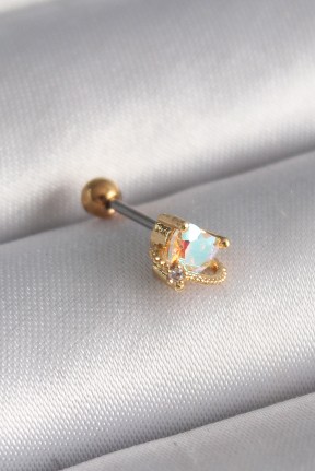 316l çelik Gold Renk Zirkon Taşlı Kalp Tragus Piercing 316l çelik Gold Renk Zirkon Taşlı Kalp Tragus Piercing