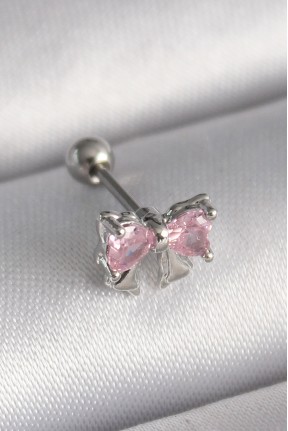 316l çelik Gümüş Renk Pembe Zirkon Taşlı Fiyonk Tragus Piercing 316l çelik Gümüş Renk Pembe Zirkon Taşlı Fiyonk Tragus Piercing