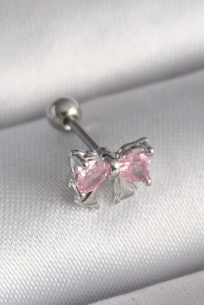 316l çelik Gümüş Renk Pembe Zirkon Taşlı Fiyonk Tragus Piercing 316l çelik Gümüş Renk Pembe Zirkon Taşlı Fiyonk Tragus Piercing
