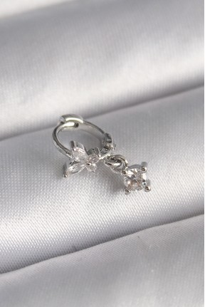 316l çelik Gümüş Renk Zirkon Taşlı Kelebek Model Sallantı Detay Tragus Piercing 316l çelik Gümüş Renk Zirkon Taşlı Kelebek Model Sallantı Detay Tragus Piercing