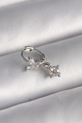 316l çelik Gümüş Renk Zirkon Taşlı Kelebek Model Sallantı Detay Tragus Piercing 316l çelik Gümüş Renk Zirkon Taşlı Kelebek Model Sallantı Detay Tragus Piercing