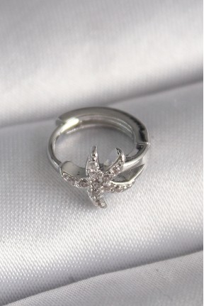 316l çelik Gümüş Renk Zirkon Taşlı Deniz Yıldızı Model Tragus Piercing 316l çelik Gümüş Renk Zirkon Taşlı Deniz Yıldızı Model Tragus Piercing