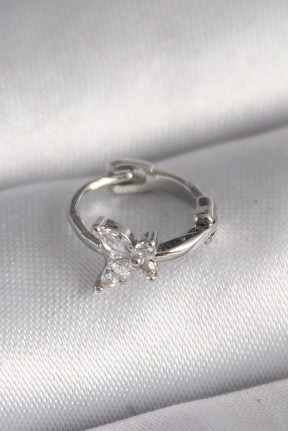 316l çelik Gümüş Renk Zirkon Taşlı Kelebek Model Tragus Piercing 316l çelik Gümüş Renk Zirkon Taşlı Kelebek Model Tragus Piercing