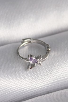 316l çelik Gümüş Renk Zirkon Taşlı Kelebek Model Tragus Piercing 316l çelik Gümüş Renk Zirkon Taşlı Kelebek Model Tragus Piercing